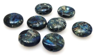 Jaspis cesarski niebieski - moneta 12mm