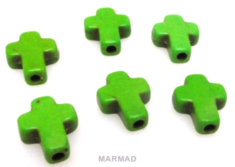 Howlit - krzyż 10x8mm - zielony