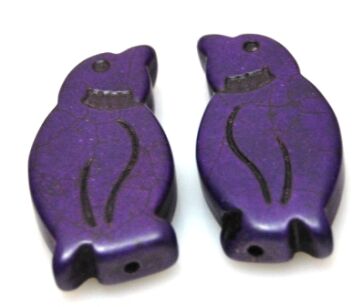 Howlit - pingwin 30x17mm - fioletowy