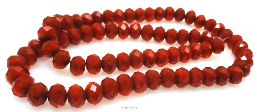 Kryształki fasetowane - oponka 8x6mm - rubin