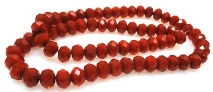 Kryształki fasetowane - oponka 8x6mm - rubin