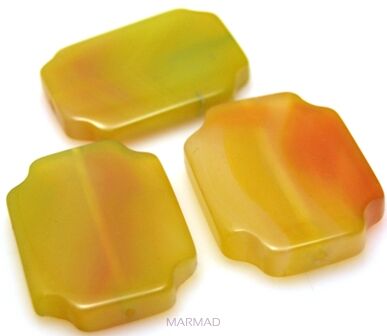 Agat żółty - na wisior - 40x30mm