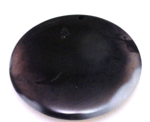 Agat fioletowy z druzą - na zawieszkę moneta 46mm - jakość B przy otworze