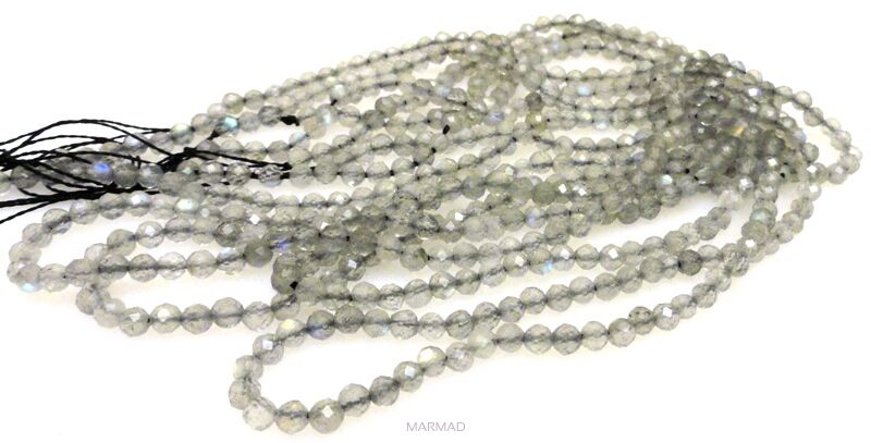 Labradoryt fasetowany - kula 3mm