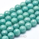 Jadeit fasetowany - kula 8mm - w kolorze amazonitu - 2