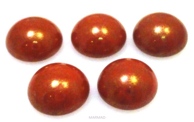 Kaboszon - moneta 10mm - czerwony