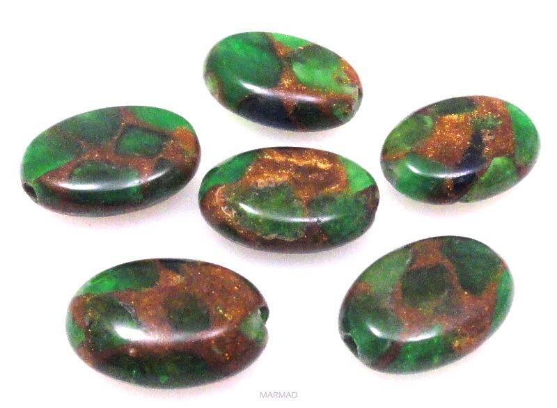 Kwarc z żywicą - owal 14x10mm