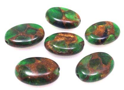 Kwarc z żywicą - owal 14x10mm