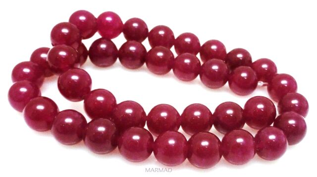 Jadeit ciemna fuksja - kula 10mm