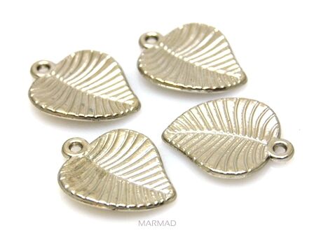 Element ozdobny do zawieszania - liść 22x18mm - dwustronny