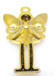 Zawieszka - dziewczynka Elf 58x34mm - kolor złoty - tył zawieszki