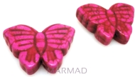 Howlit różowy - motyl 25x20mm