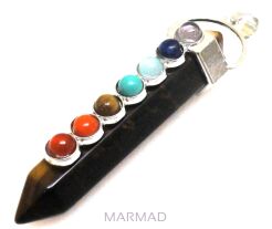 Zawieszka Yoga Chakra - tygrysie oko 65x11mm