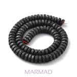 Lawa wulkaniczna czarna - krążek- heishi 9x4mm - 3