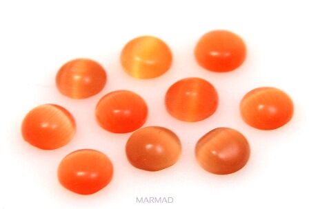 Kaboszon - uleksyt moneta 6mm - pomarańczowy