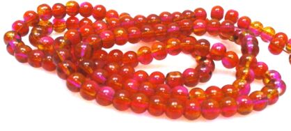 Koraliki cieniowane - kula 6mm - czerwono różowe