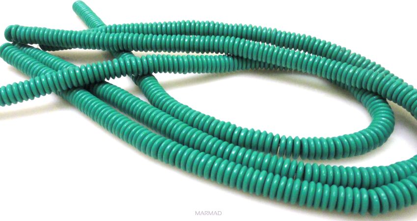 Akryl z żywicą - talarki turkusowe 7,5x2mm