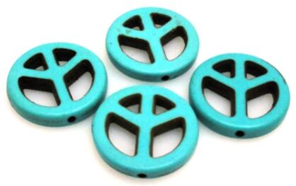 Howlit - znak pokoju 20mm - turkusowy