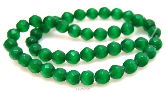 Uleksyt fasetowany - kula 8mm - zielony