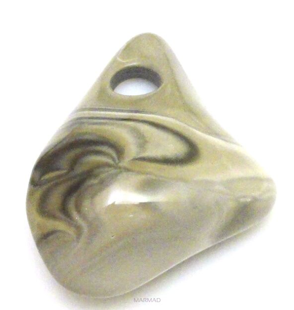 Krzemień pasiasty - wisior - 62x48x21mm