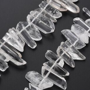 Kryształ górski - bryłki, 10-36x4-10x4-10 mm - z otworem