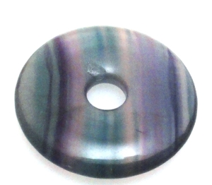 Fluoryt na zawieszkę - donut 30mm