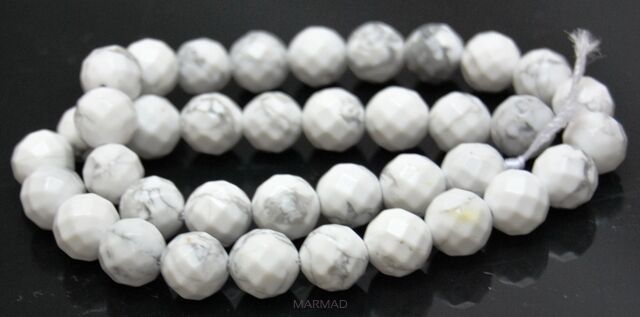 Howlit biały fasetowany - kula 10mm
