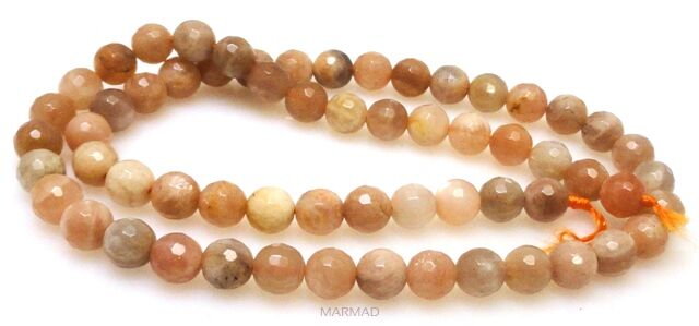 Kamień słoneczny fasetowany - kula 6mm