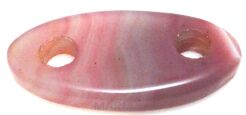 Agat - na wisior, klamra owal 58x28mm - dwa otwory