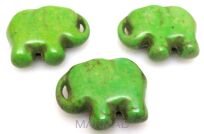 Howlit - słoń 23x19mm - zielony