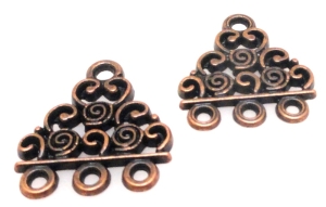 FILIGRAN Baza na wisior, kolczyki 19x17mm - red copper