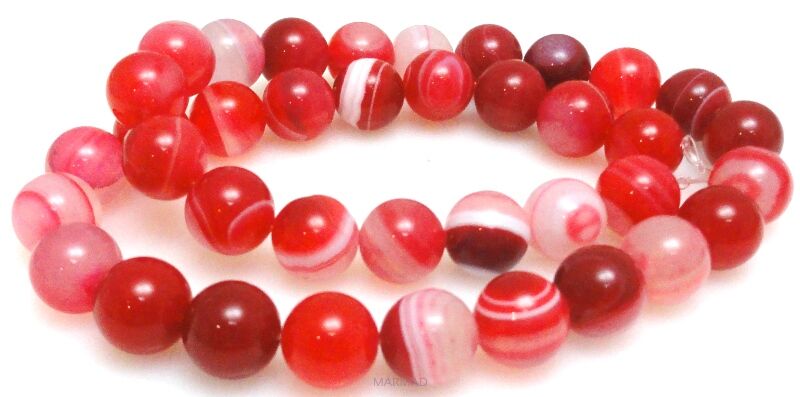 Agat różowy - kule 10mm 