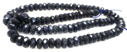 Szafir naturalny fasetowany - oponka 7,5x4mm