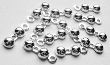 Łapaczki do linek - miseczka 3mm - srebro 925 - 1 para