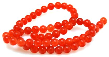 Jadeit - kula 4mm - pomarańczowy