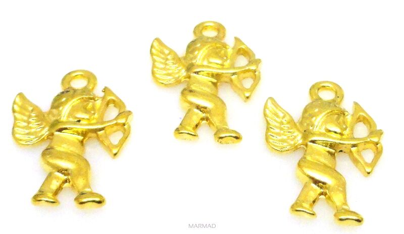 Aniołek / Amor - zawieszka 21x15mm - kolor złoty