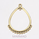 Łącznik, konektor, Baza filigranowa na wisior, kolczyki 48x35mm - kolor złoty - 2