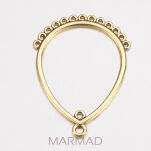 Łącznik, konektor, Baza filigranowa na wisior, kolczyki 48x35mm - kolor złoty - 3