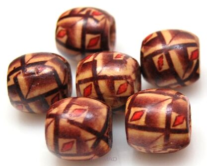 Drewno malowane - walec 16x15mm