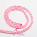 Jadeit fasetowany - kula 4mm - jasno różowy - 2