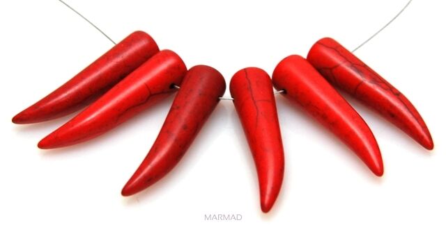 Howlit - kieł 40x10mm - czerwony