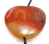 Agat - na wisior - serce 38x40x12mm - Wada