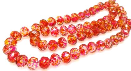 Kryształki fasetowane - oponka 10x7mm - czerwone