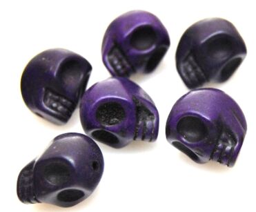Howlit fioletowy - czaszka 12x12mm