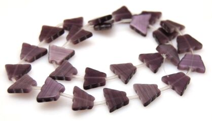 Kocie oko- uleksytowe - motyl 12x10mm - fioletowy