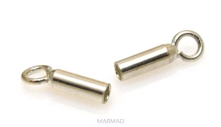 Końcówki do rzemieni 2mm - srebro 925 - 1 para