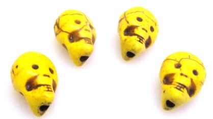 Howlit żółty - czaszka 13x9x7mm