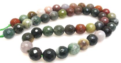 Agat India - kule fasetowane 8mm