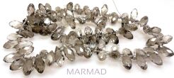 Kryształki fasetowane grey - briolette12x6mm