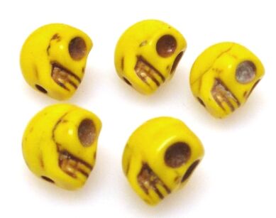 Howlit - czaszka 10x10mm - żółty